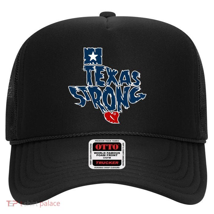 Texas Strong State Map High Crown Mesh Back Trucker Hat