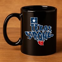 Texas Strong State Map 11oz C Handle Ceramic Mug
