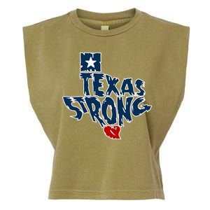 Texas Strong State Map Garment-Dyed Women's Muscle Tee