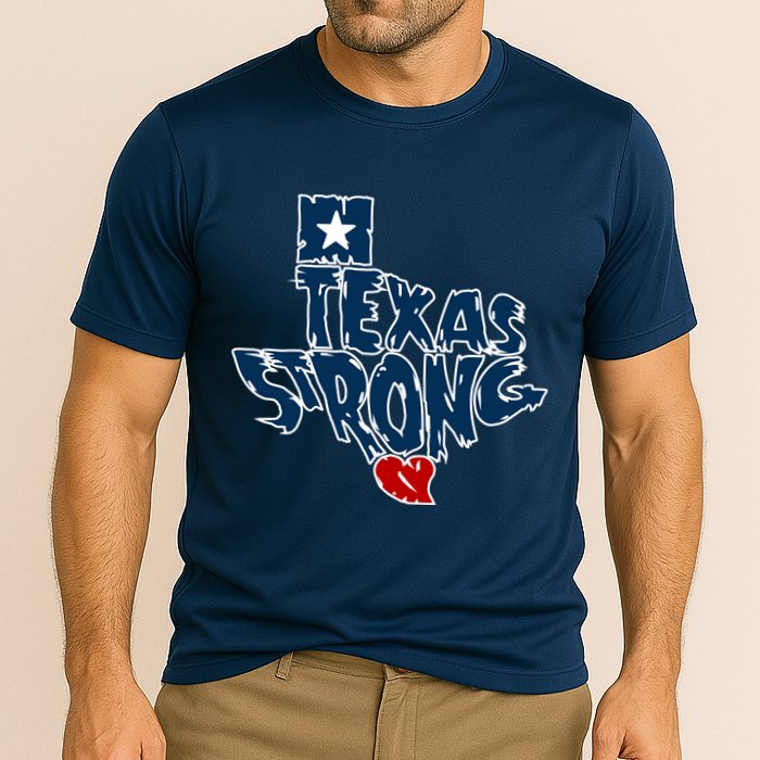 Texas Strong State Map Performance Shirt