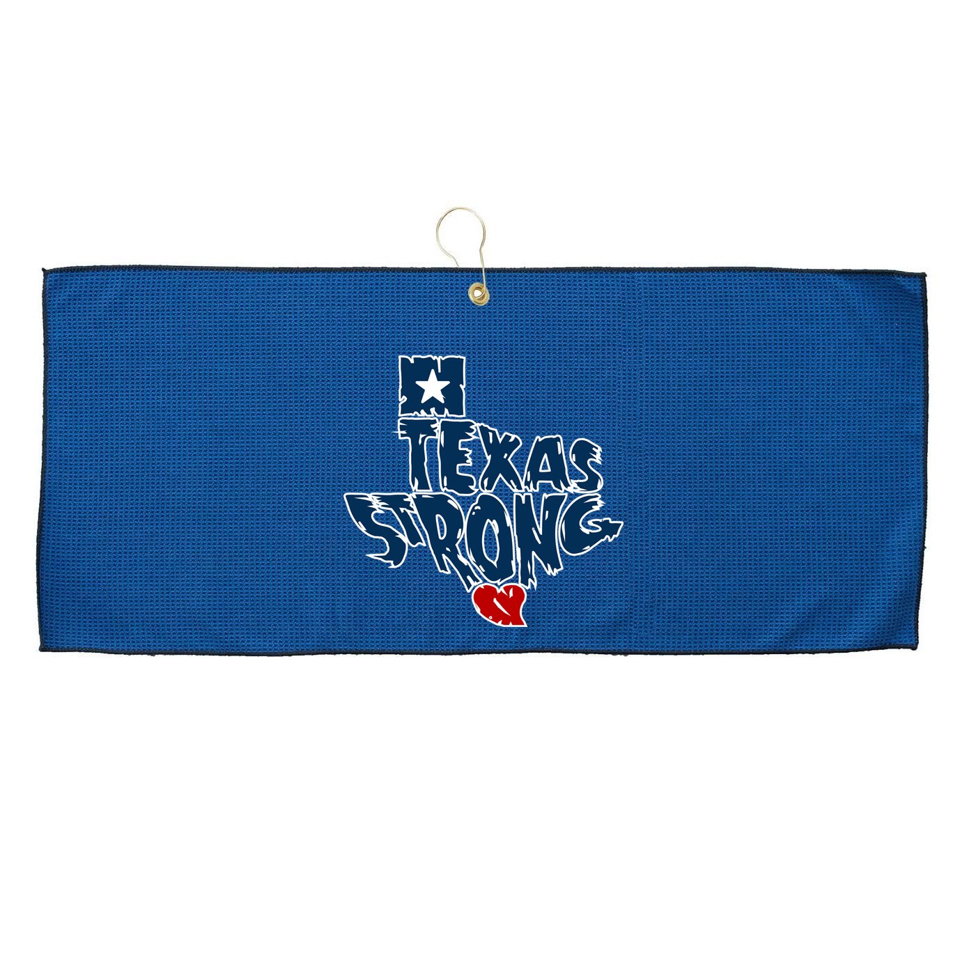 Texas Strong State Map Large Microfiber Waffle Golf Towel