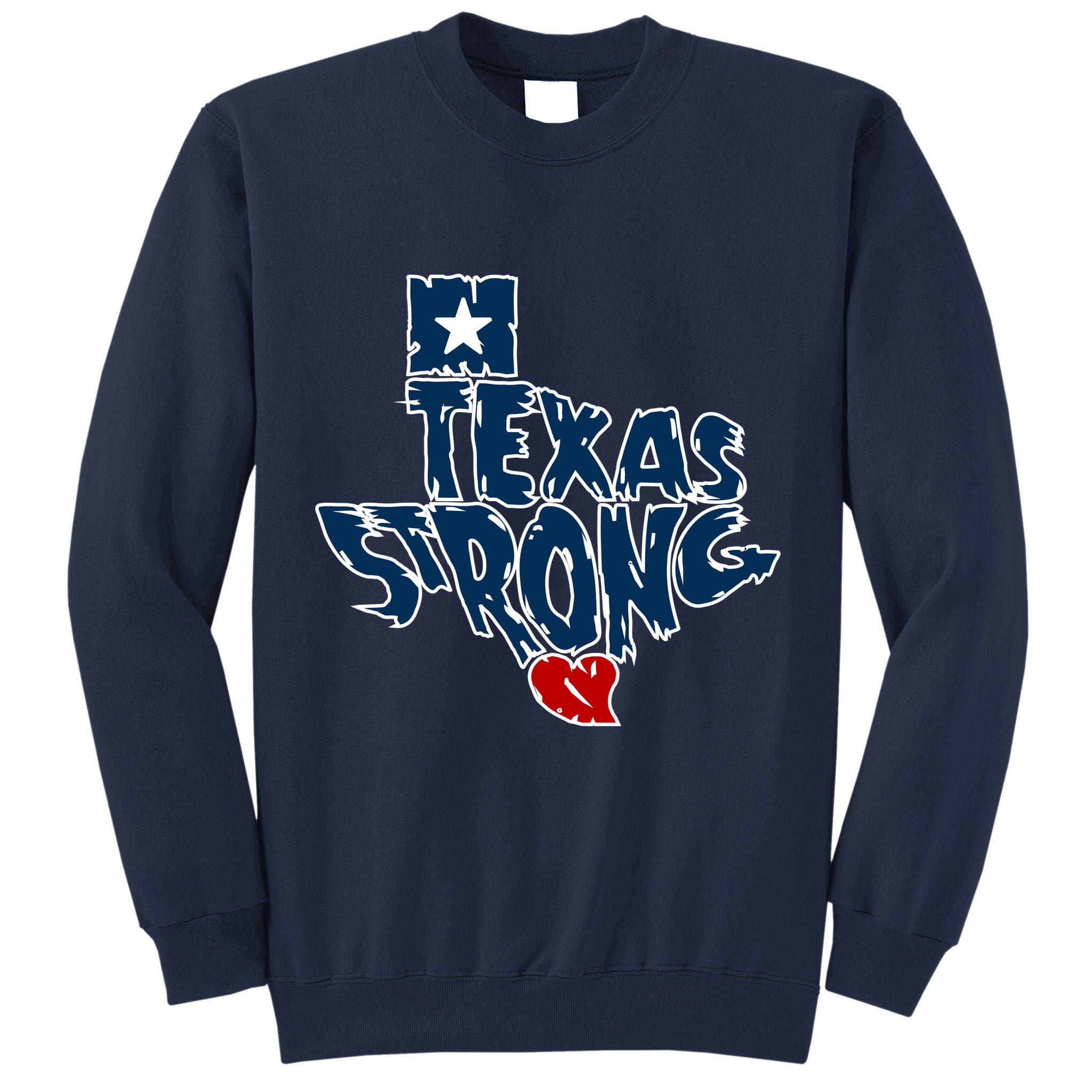 Texas Strong State Map Tall Sweatshirt