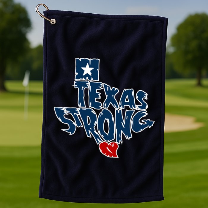 Texas Strong State Map Golf Towel