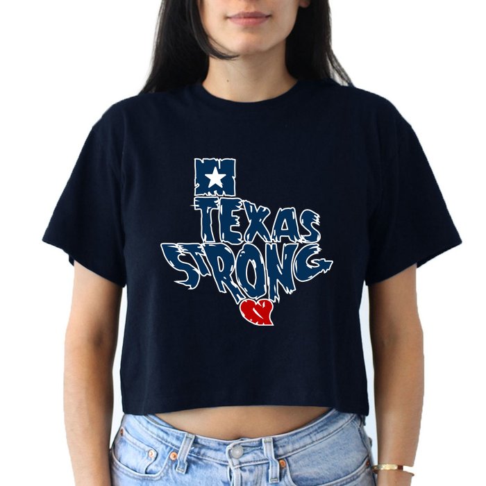 Texas Strong State Map Crop Top