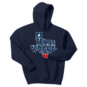 Texas Strong State Map Kids Hoodie