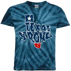 Texas Strong State Map Kids Tie-Dye T-Shirt