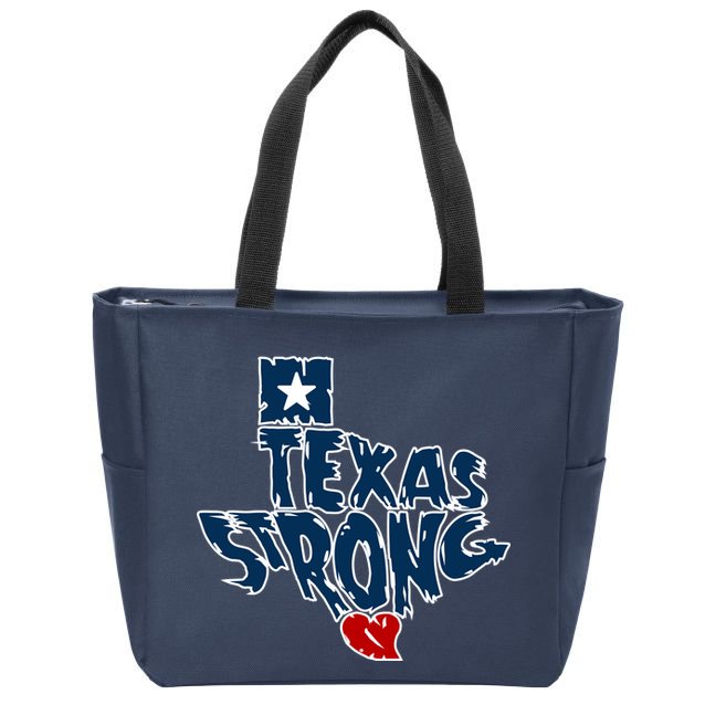 Texas Strong State Map Zip Tote Bag