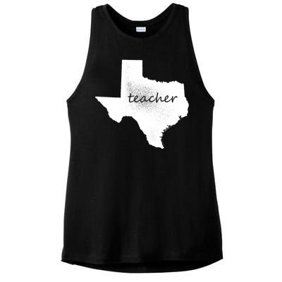 Texas Teacher Ladies PosiCharge Tri-Blend Wicking Tank