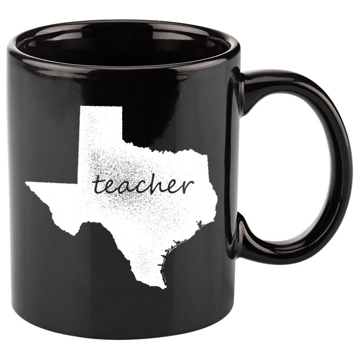 Texas Teacher 11oz C Handle Ceramic Mug