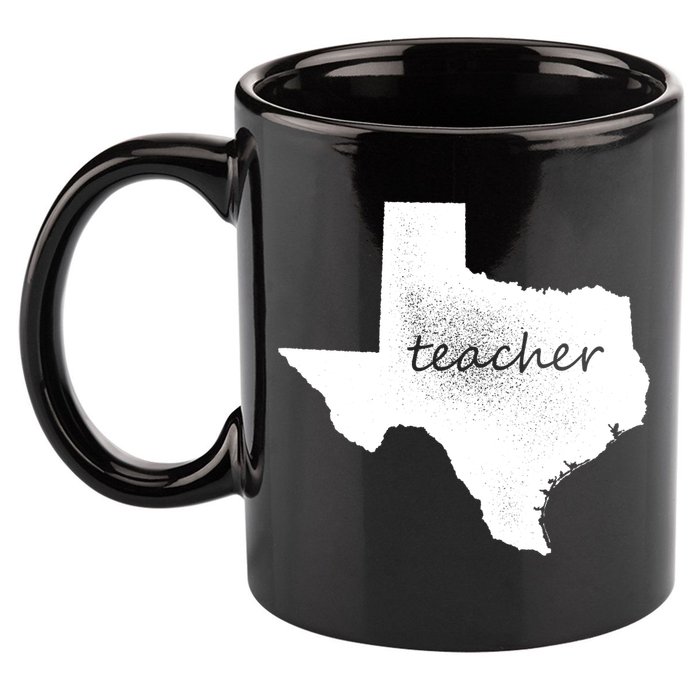 Texas Teacher 11oz C Handle Ceramic Mug
