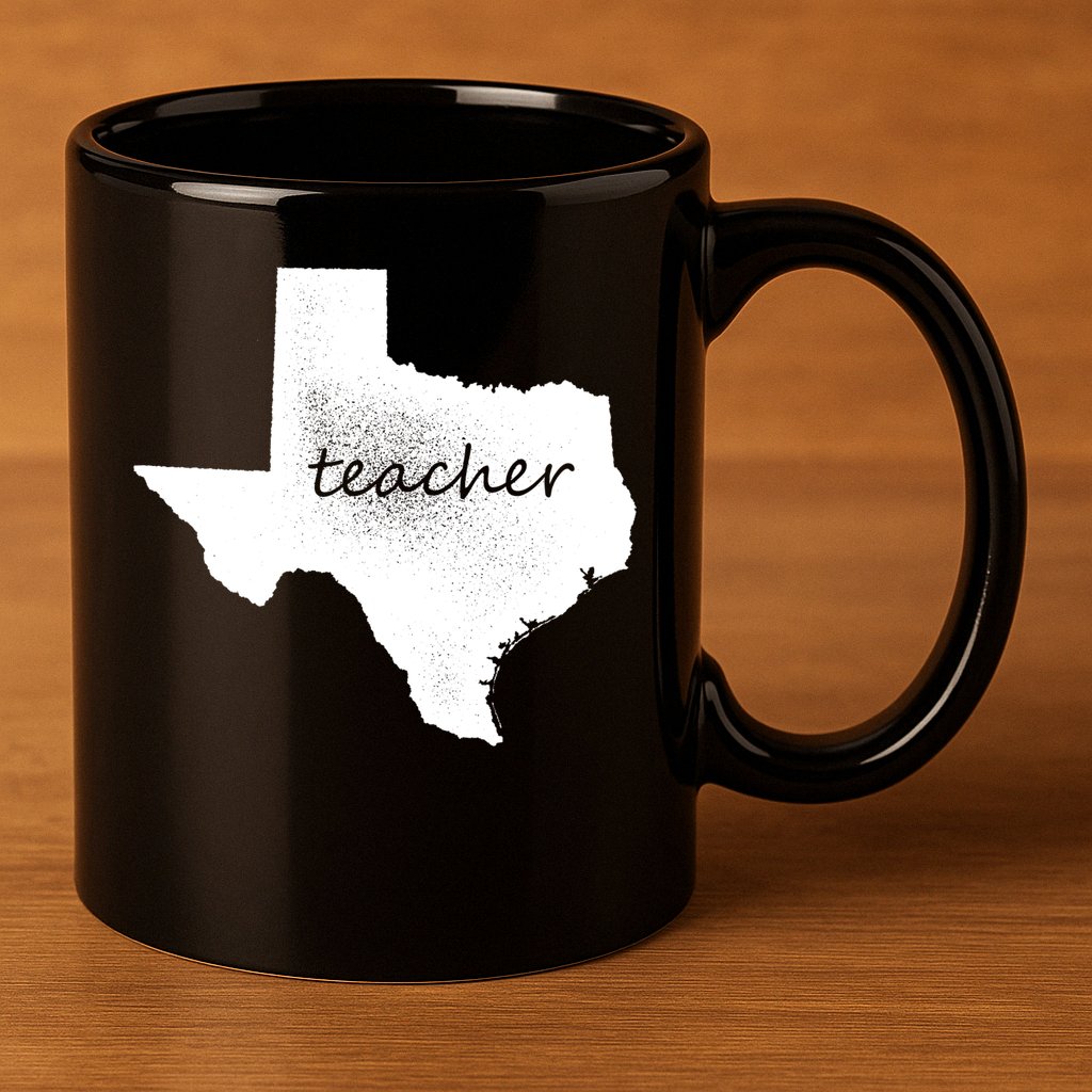 Texas Teacher 11oz C Handle Ceramic Mug