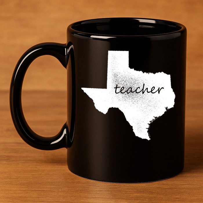 Texas Teacher 11oz C Handle Ceramic Mug