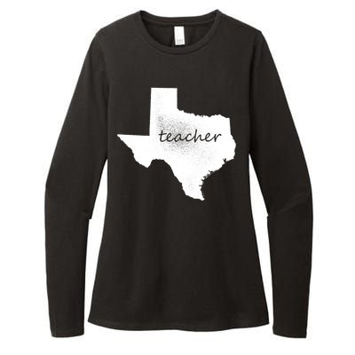 Texas Teacher Womens CVC Long Sleeve Shirt