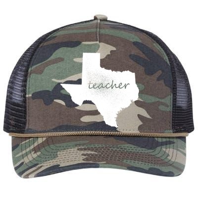 Texas Teacher Retro Rope Trucker Hat Cap