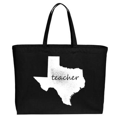 Texas Teacher Cotton Canvas Jumbo Tote