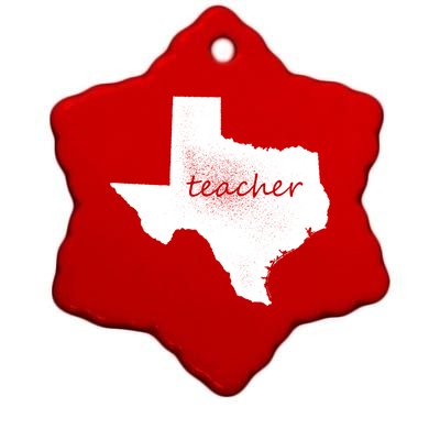 Texas Teacher Ceramic Star Ornament