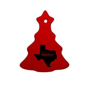 Texas Teacher Ceramic Tree Ornament