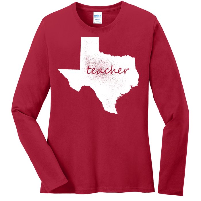 Texas Teacher Ladies Long Sleeve Shirt