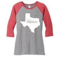 Texas Teacher Women's Tri-Blend 3/4-Sleeve Raglan Shirt