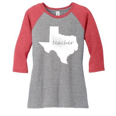 Texas Teacher Women's Tri-Blend 3/4-Sleeve Raglan Shirt