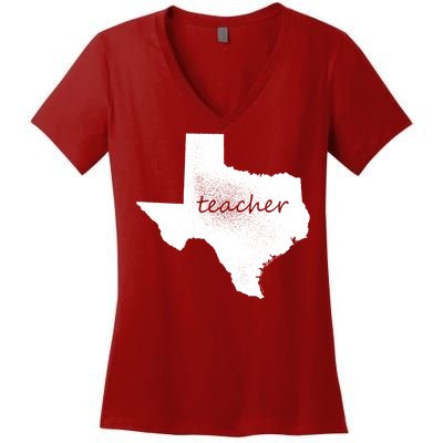 Texas Teacher Women's V-Neck T-Shirt