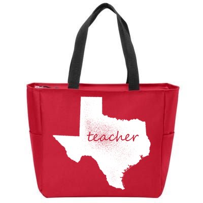 Texas Teacher Zip Tote Bag