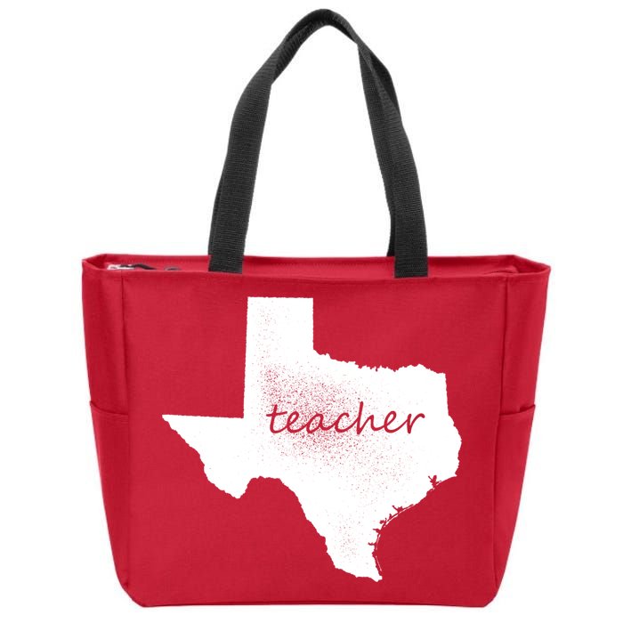 Texas Teacher Zip Tote Bag