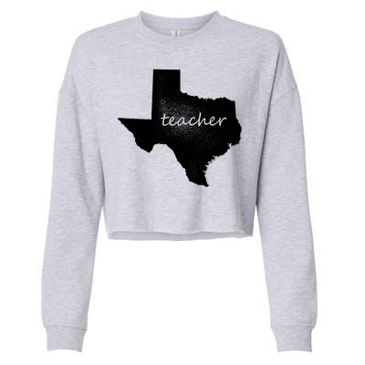 Texas Teacher Cropped Pullover Crew