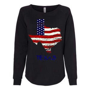 Texas USA Flag Womens California Wash Sweatshirt