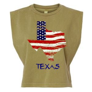 Texas USA Flag Garment-Dyed Women's Muscle Tee