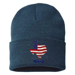 Texas USA Flag Sustainable Knit Beanie