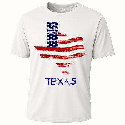 Texas USA Flag Cooling Performance Crew T-Shirt