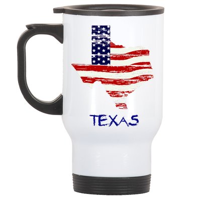 Texas USA Flag Stainless Steel Travel Mug