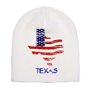 Texas USA Flag Short Acrylic Beanie