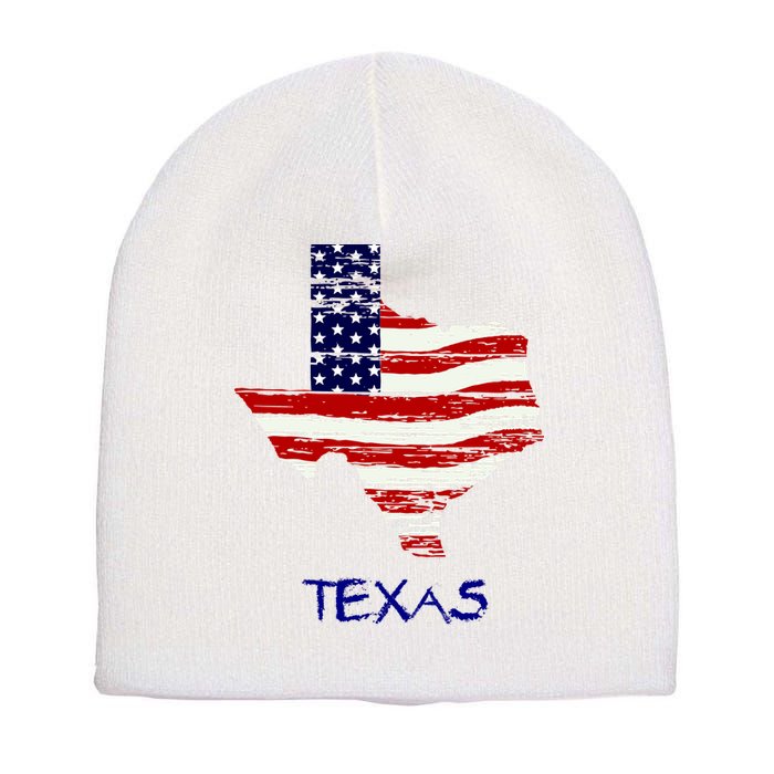 Texas USA Flag Short Acrylic Beanie