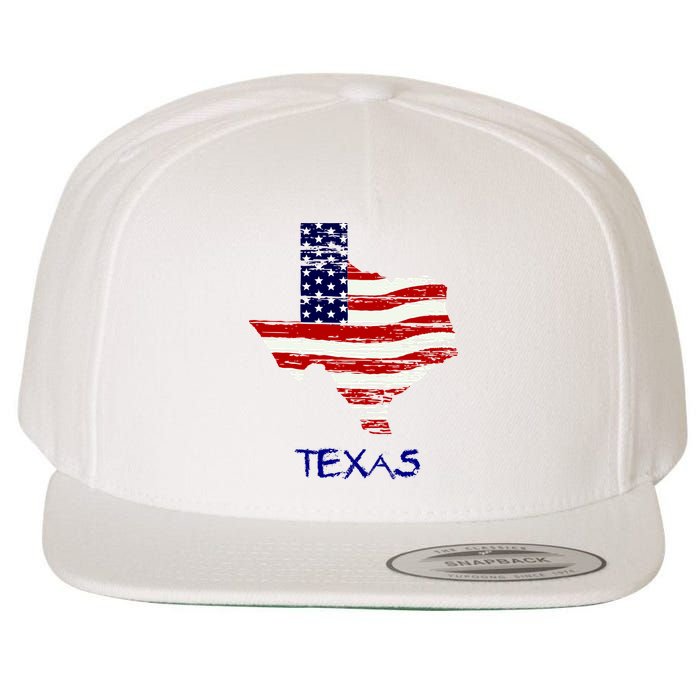 Texas USA Flag Wool Snapback Cap