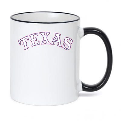 Texas Vintage Classic Logo 11oz Black Color Changing Mug