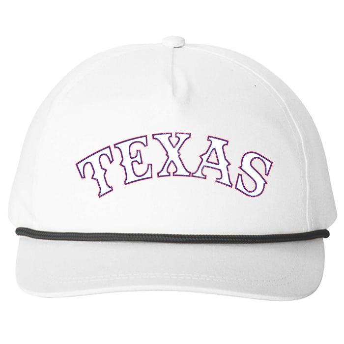 Texas Vintage Classic Logo Snapback Five-Panel Rope Hat