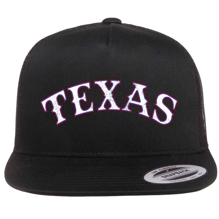 Texas Vintage Classic Logo Flat Bill Trucker Hat