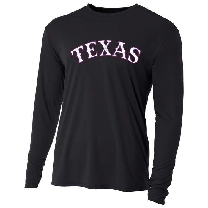 Texas Vintage Classic Logo Cooling Performance Long Sleeve Crew