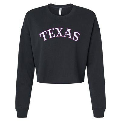 Texas Vintage Classic Logo Cropped Pullover Crew