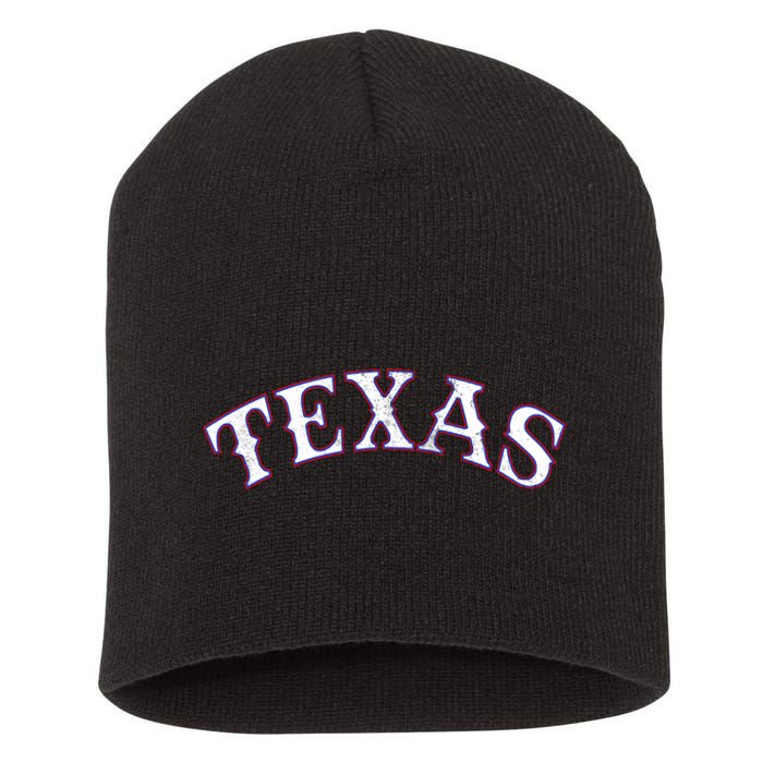 Texas Vintage Classic Logo Short Acrylic Beanie