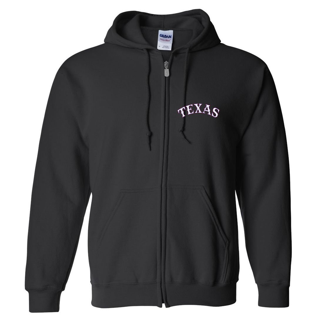 Texas Vintage Classic Logo Full Zip Hoodie