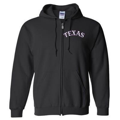 Texas Vintage Classic Logo Full Zip Hoodie