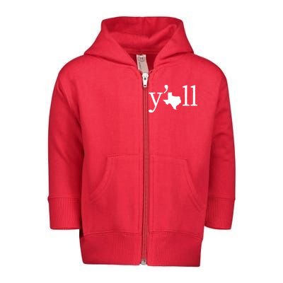 Texas Y'all Toddler Zip Fleece Hoodie