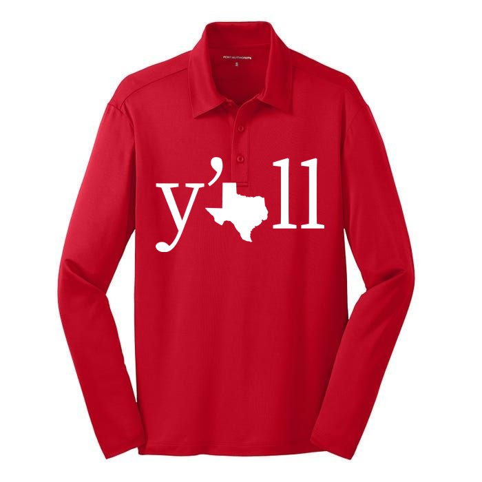 Texas Y'all Silk Touch Performance Long Sleeve Polo