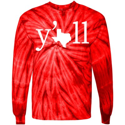 Texas Y'all Tie-Dye Long Sleeve Shirt