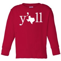 Texas Y'all Toddler Long Sleeve Shirt