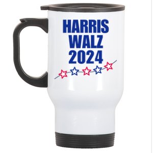 Trendy Election Year Harris And Walz Election Year 2024 Great Gift Stainless Steel Travel Mug