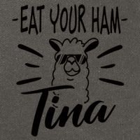 TINA EAT YOUR HAM FUNNY TINA EAT YOUR HAM Cotton Canvas Backpack